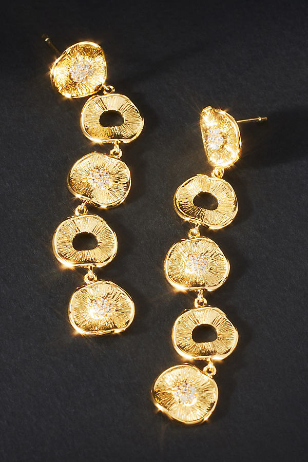 Jackie Mack 18k Gold Circle Drop Earrings