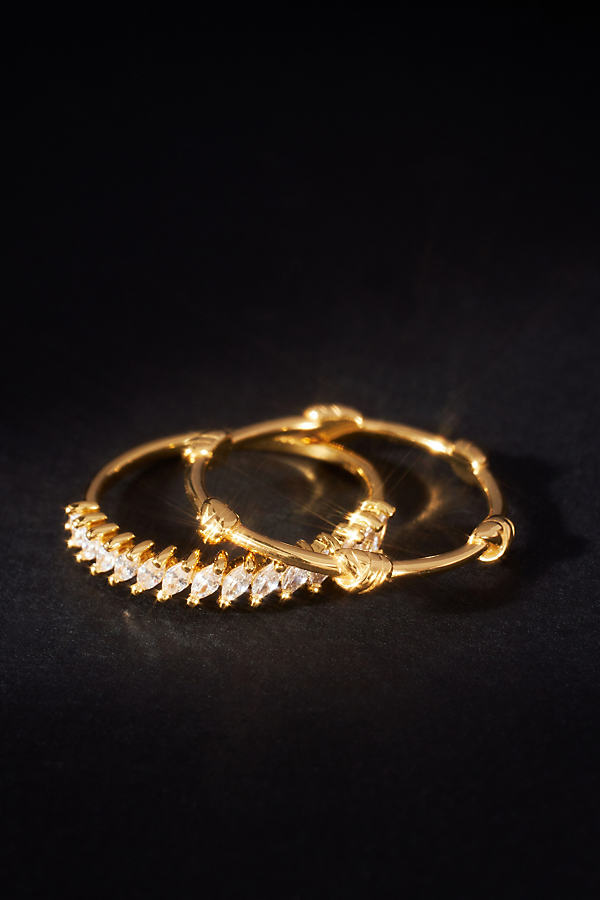 Jackie Mack 18k Gold Set Of Two Arctic Rings