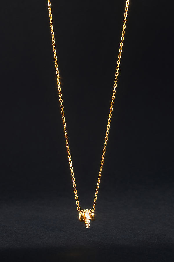 Jackie Mack 18k Gold Triple Pendant Necklace
