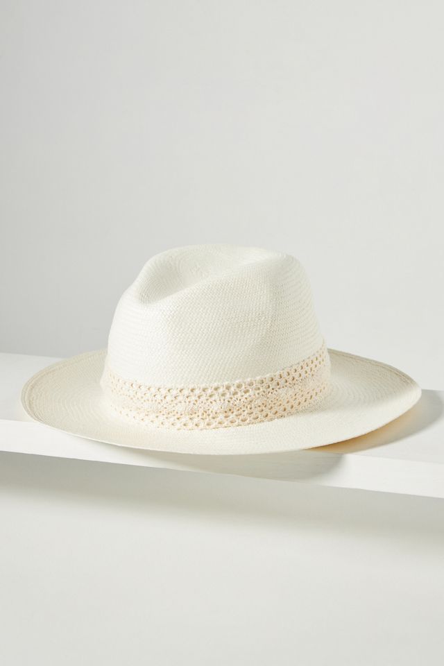 Anthropologie Elegancia Tropical Havana Lace Rancher Hat. NWT Brisa+Designer+Straw+Hat+  main image 2