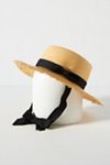 Elegancia Tropical Straw Boater | Anthropologie display picture 3