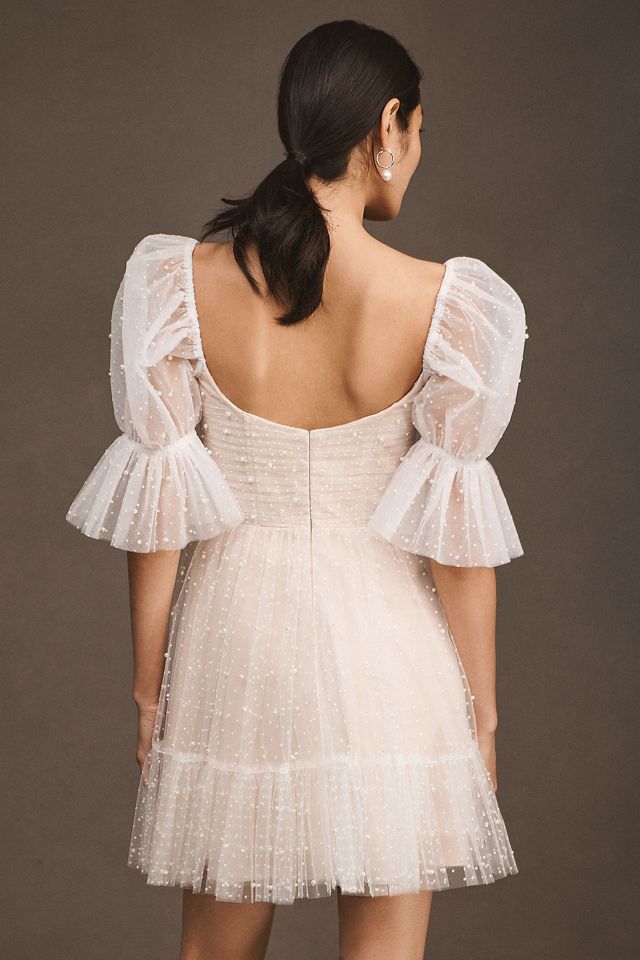 By Watters Macaron Square-Neck Tulle Embellished Mini Dress #2