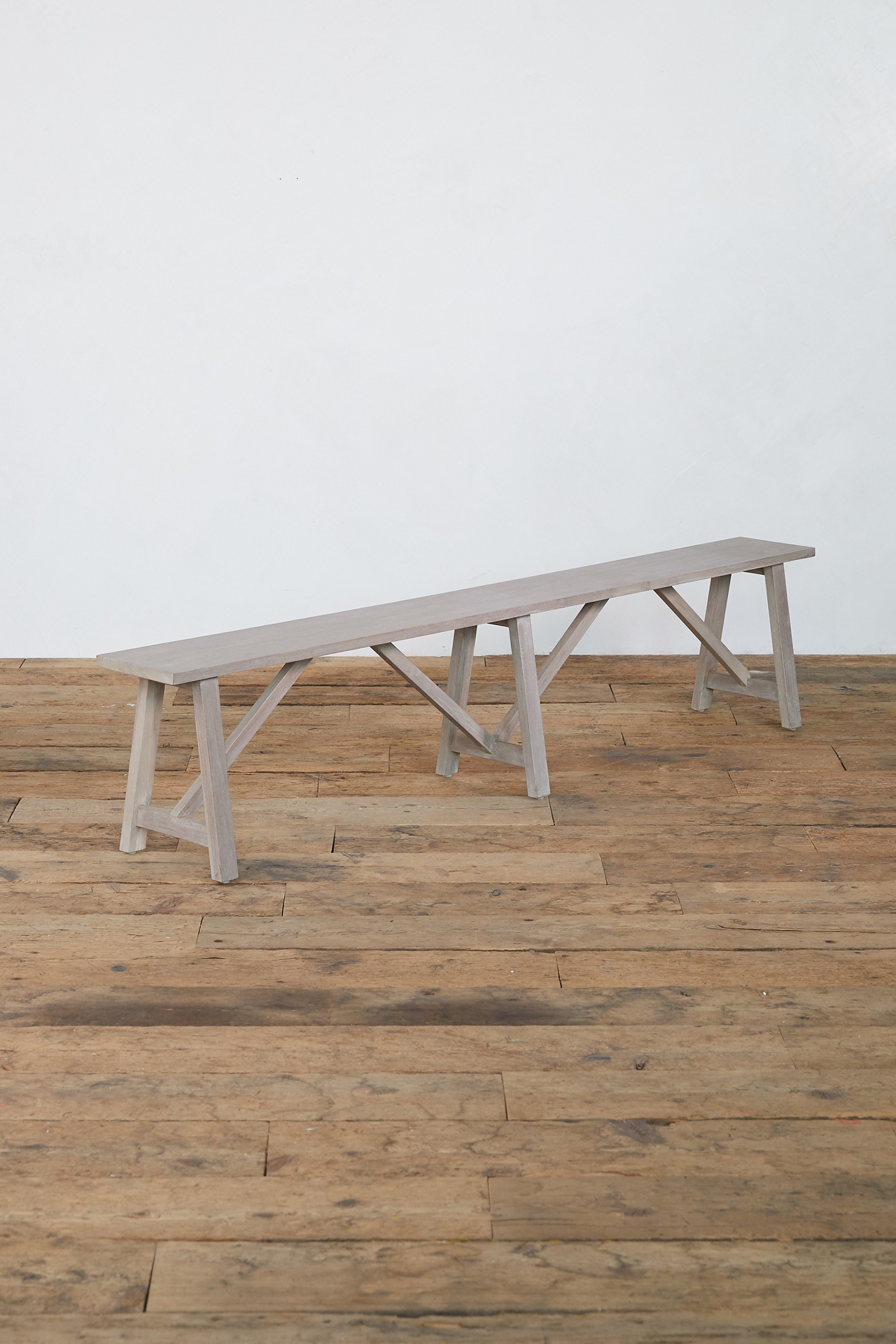 Trestle Teak Bench