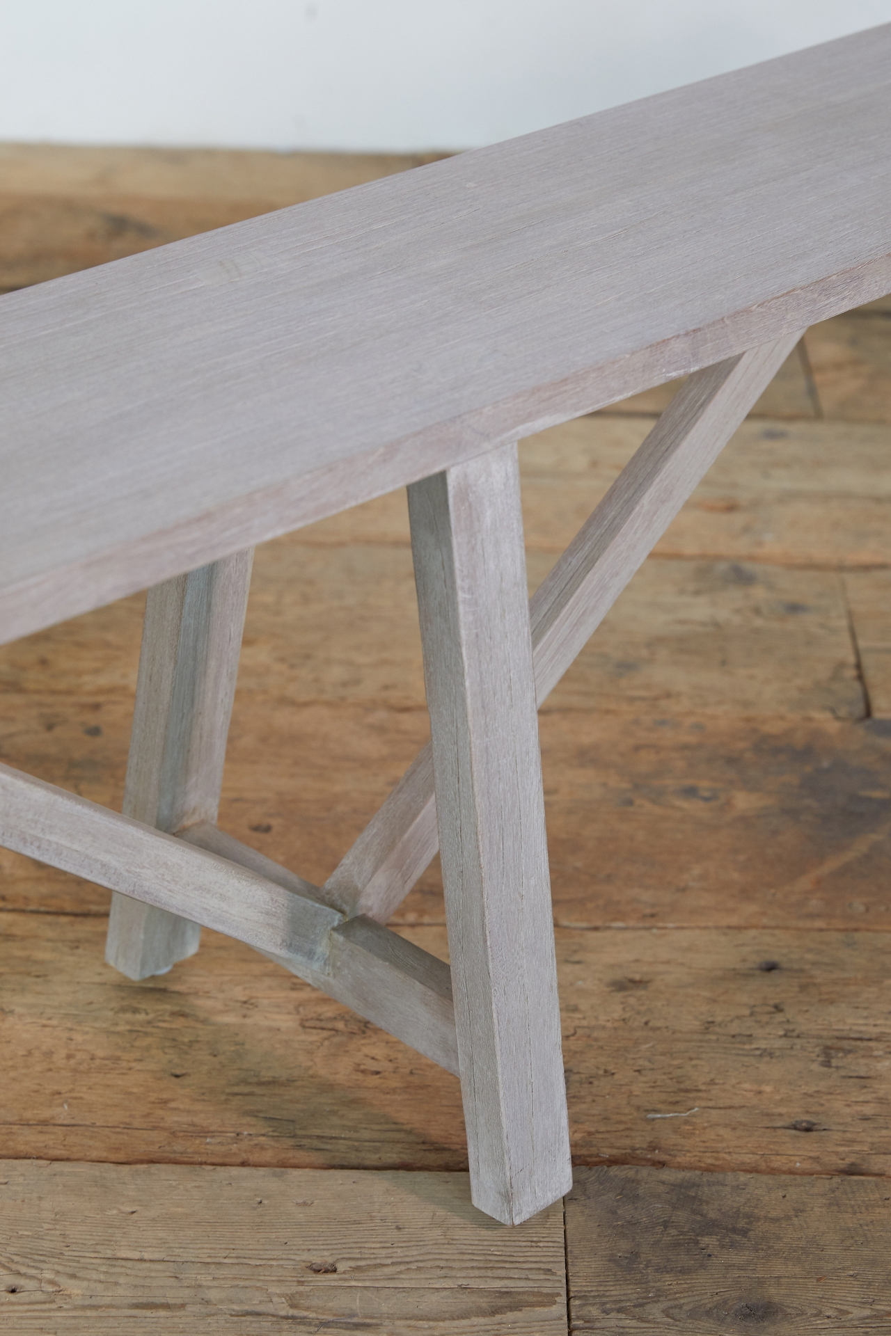 Trestle Teak Bench