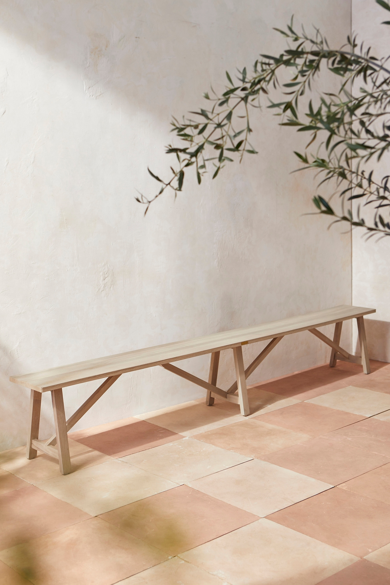 Trestle Teak Bench