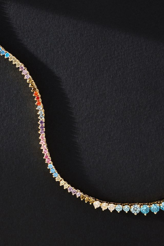 14k Gold Tennis Necklace #1