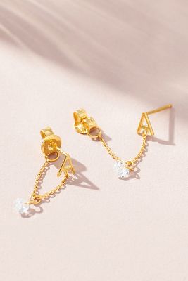 Set of Three 14k Gold Monogram Earrings  Anthropologie Japan - Women's  Clothing, Accessories & Home