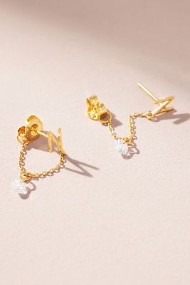 14k Gold Set of Two Monogram Earrings  Anthropologie Singapore - Women's  Clothing, Accessories & Home