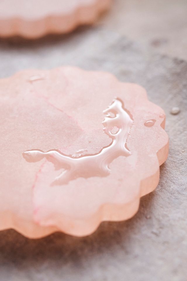Dyed Alabaster Notched Coasters, Set of 4 #1
