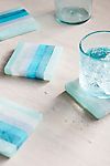 Striped Dyed Alabaster Coasters, Set of 4