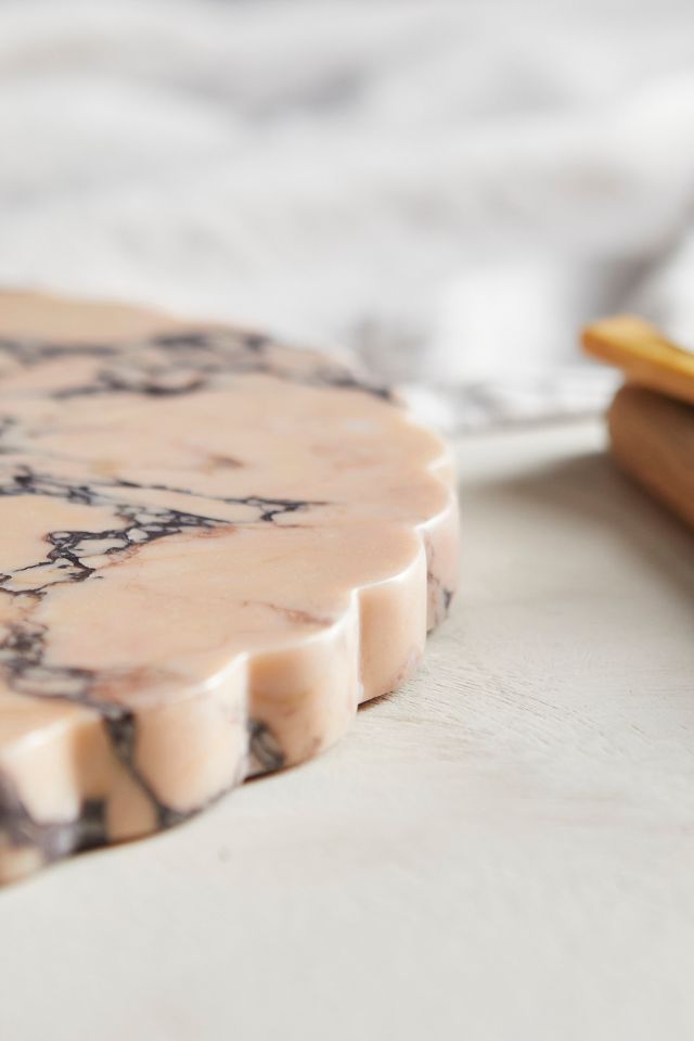Scalloped Breccia Marble Serving Board #1