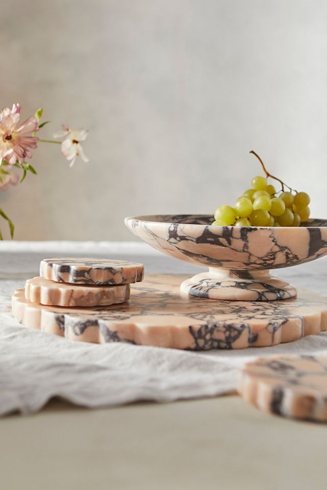 Scalloped Breccia Marble Serving Board #2