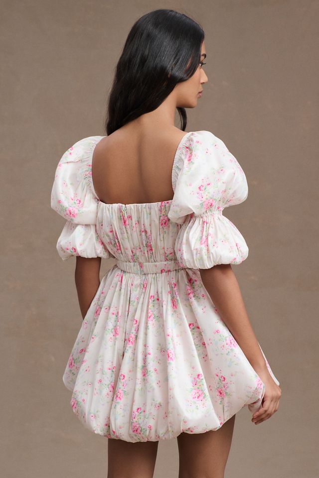 Maison Amory Romance Galore Floral Bubble Mini Dress | Anthropologie