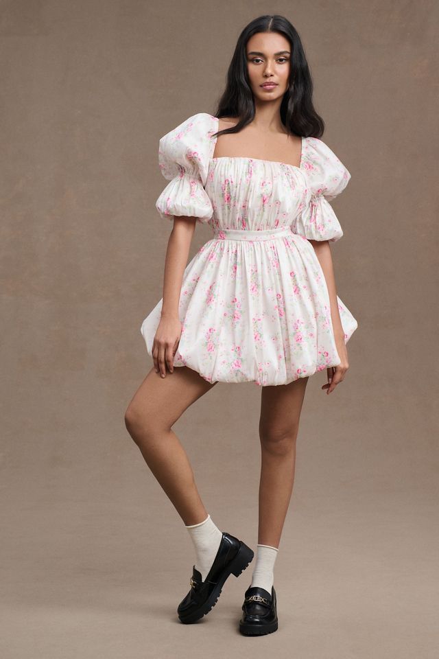 Maison Amory Romance Galore Floral Bubble Mini Dress #3