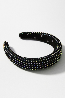 Lele Sadoughi Crystal Mesh Alice Headband In Black