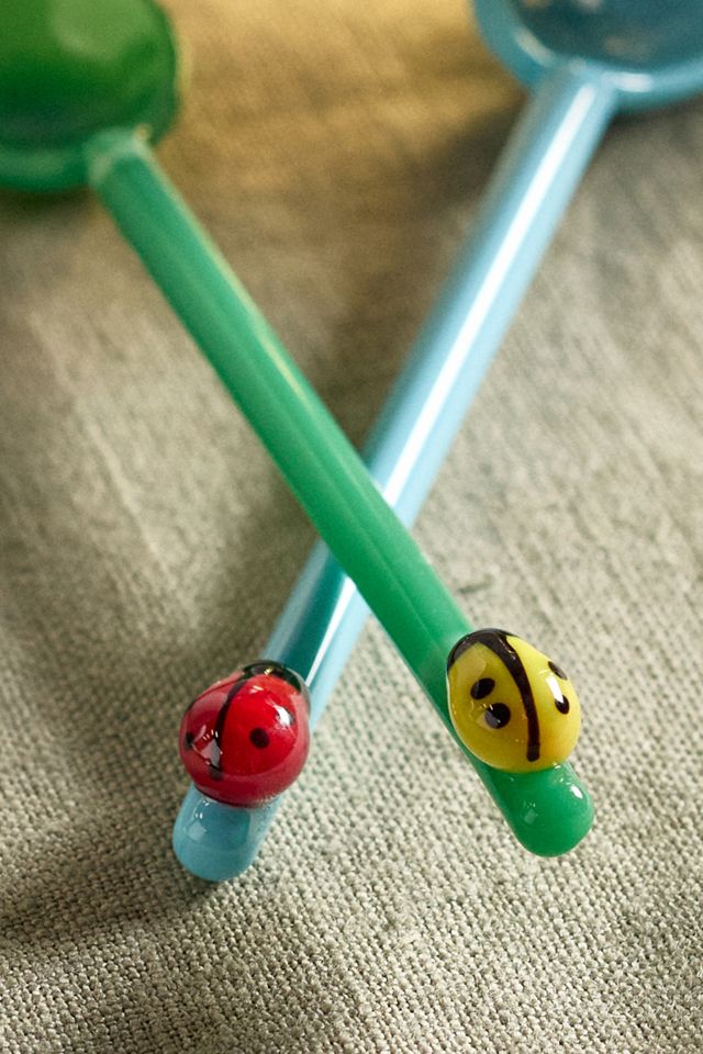 Ladybug Glass Spoons #1