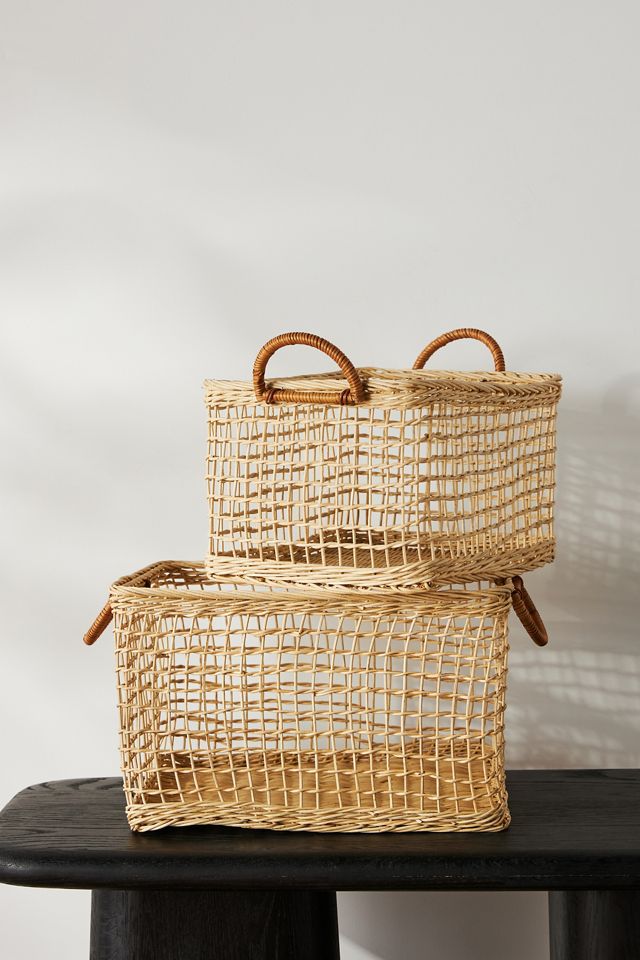 Rattan Cabouche Baskets, Set of 2 #2