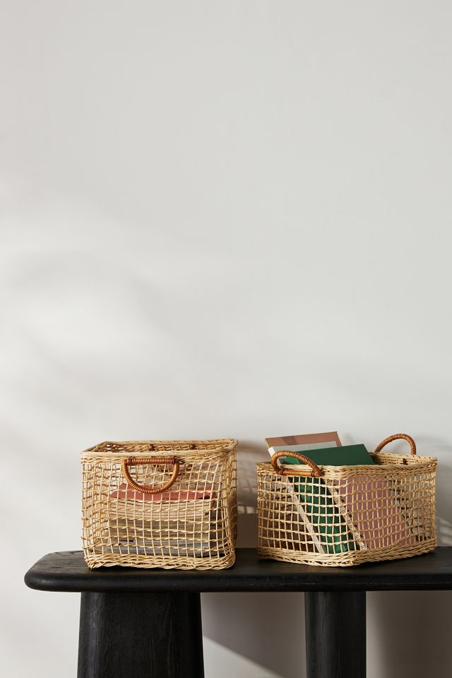 Rattan Cabouche Baskets, Set of 2 #1