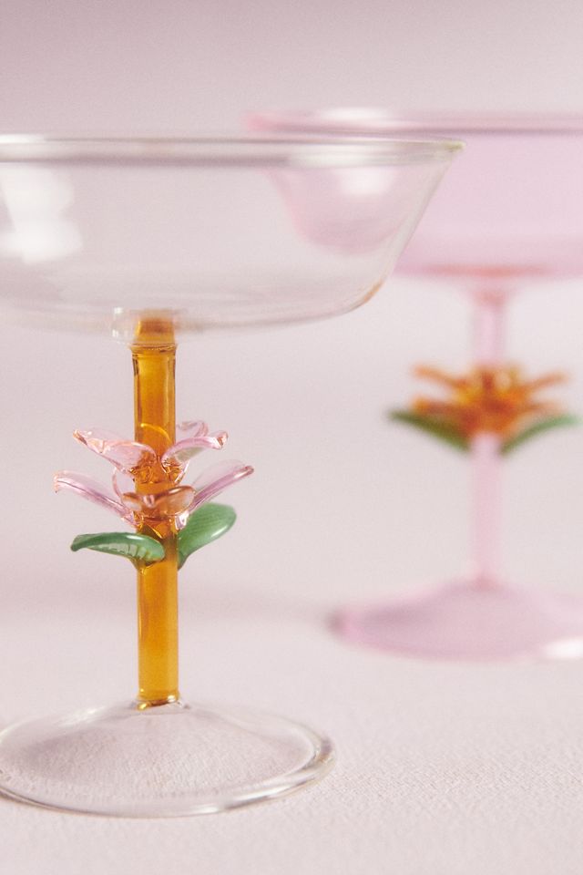 Pernille Rosenkilde Flower Coupe Glasses, Set of 4 #1