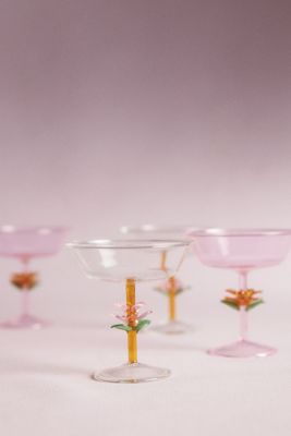 Pernille Rosenkilde Flower Coupe Glasses, Set of 4