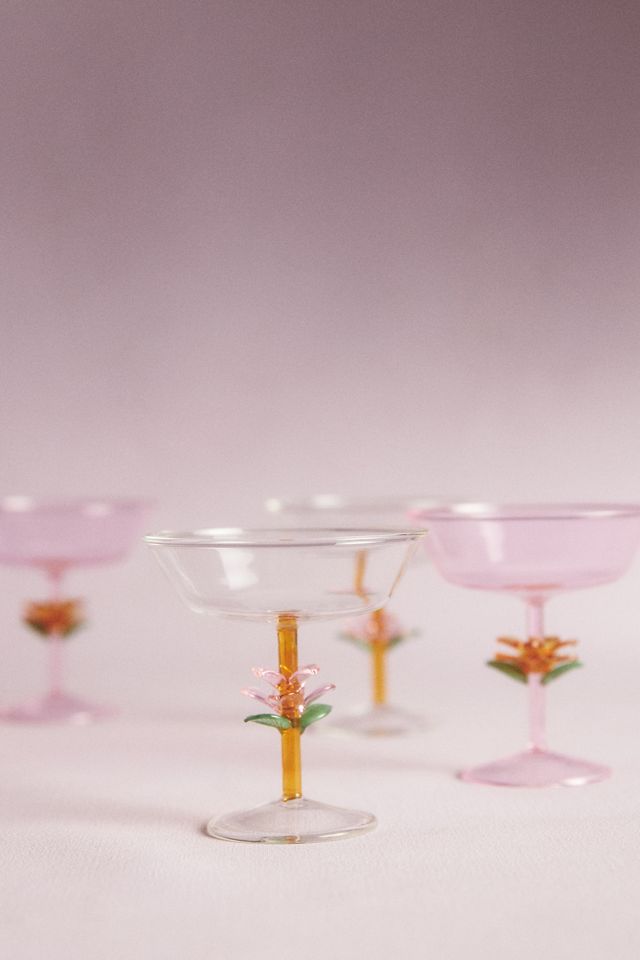 Pernille Rosenkilde Flower Coupe Glasses, Set of 4
