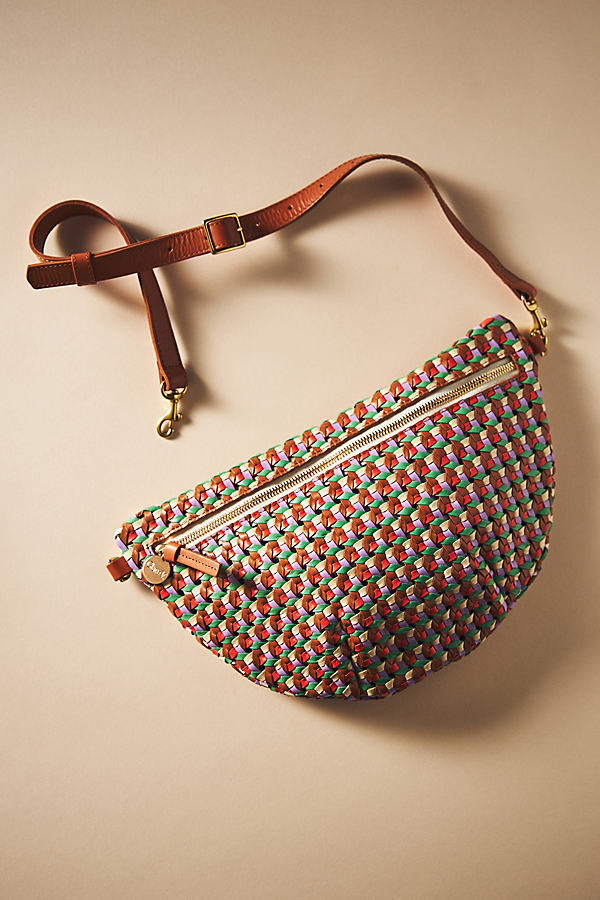 Clare V Grande Leather Belt Bag In Multi-colour