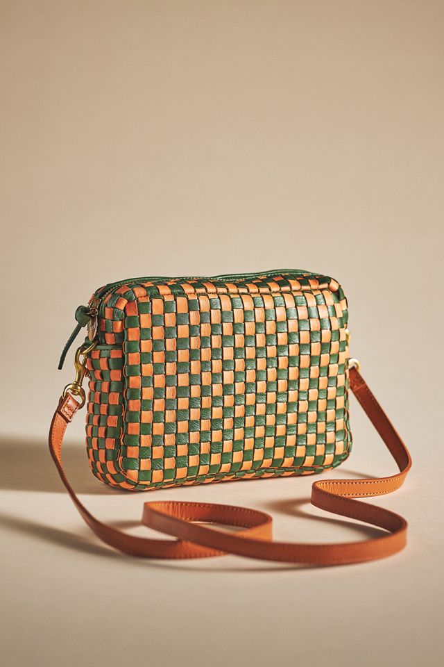 Clare V. Midi Sac Checkerboard Leather Crossbody Bag