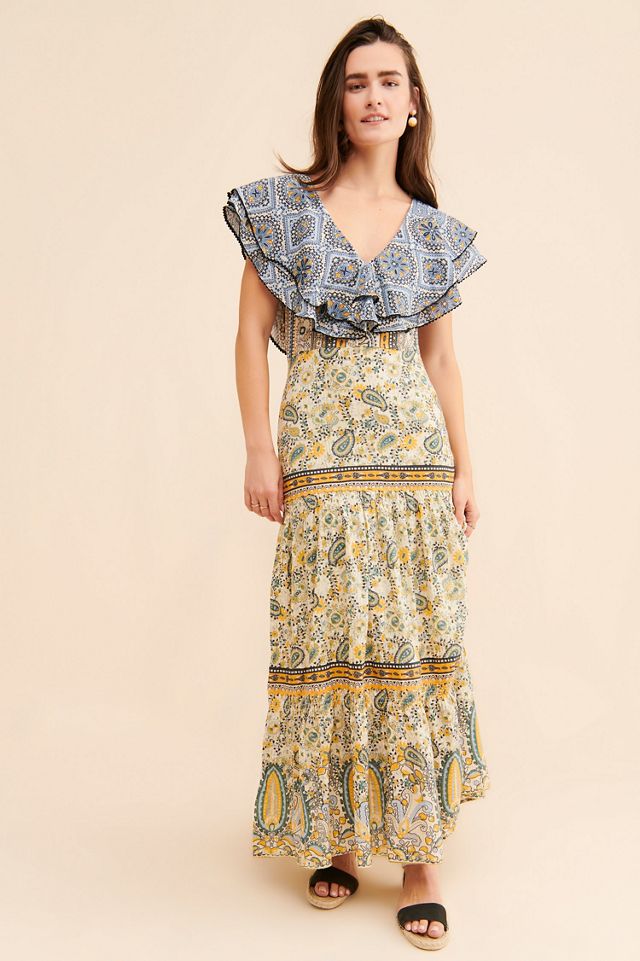 Forever That Girl Paisley Ruffled Maxi Dress | Anthropologie