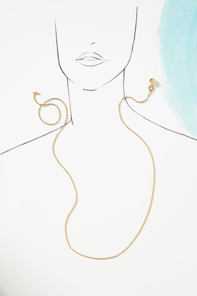 【 JENNY BIRD 】Constance Wrap Chain アレンジ自在 Gold Constance Wrap Chain | Gold Lariat Necklace | JENNY BIRD