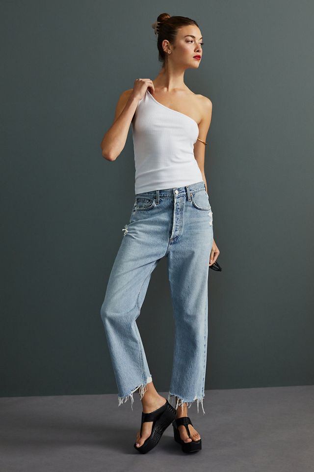 One Shoulder Rib Tank #4
