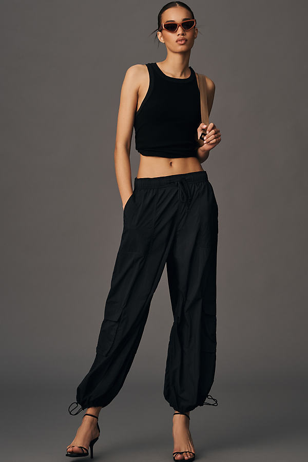 Daily Practice By Anthropologie Parachute Pants In Black