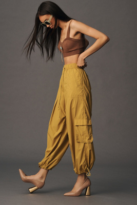 Daily Practice By Anthropologie Parachute Pants In Green