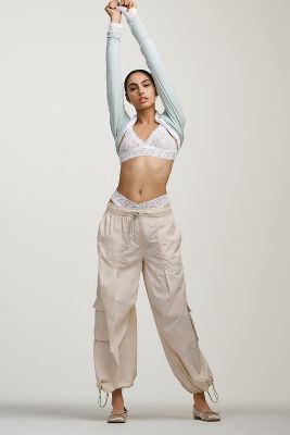 Daily Practice By Anthropologie Parachute Pants In Beige