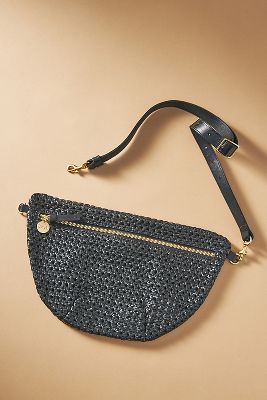 Clare V. - Grande Fanny in Black & Natural Woven Checker – Shop