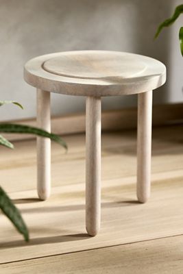 Three Leg Wood Plant Stand, Medium