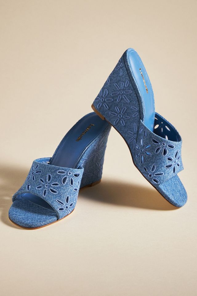 Larroudé Jackie Wedge Sandals #1
