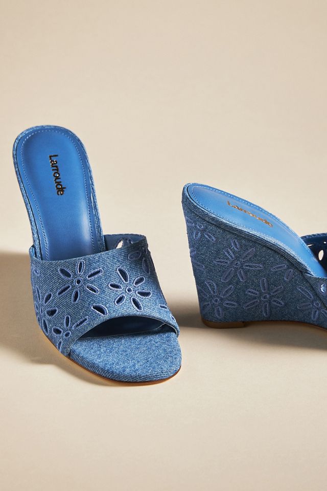 Larroudé Jackie Wedge Sandals #2