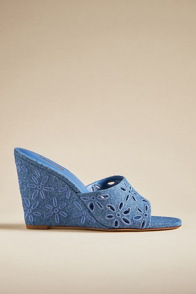 Larroudé Jackie Wedge Sandals