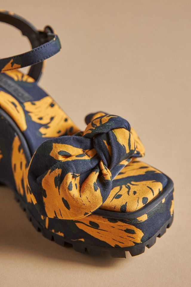 Farm Rio Caramel Bananas Knotted Platform Sandals #1