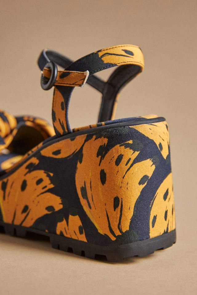 Farm Rio Caramel Bananas Knotted Platform Sandals #2