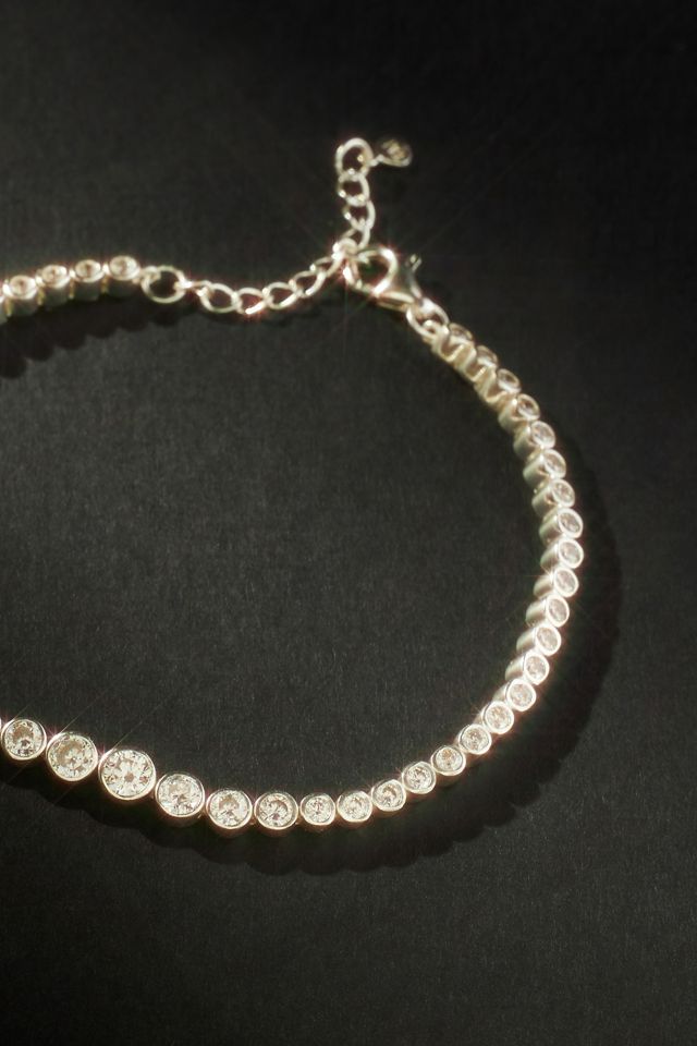 14k Gold Bezel Tennis Bracelet #1