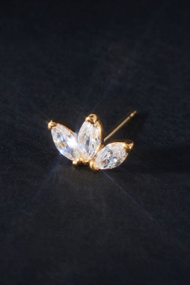 14k Gold Lotus Earrings #1