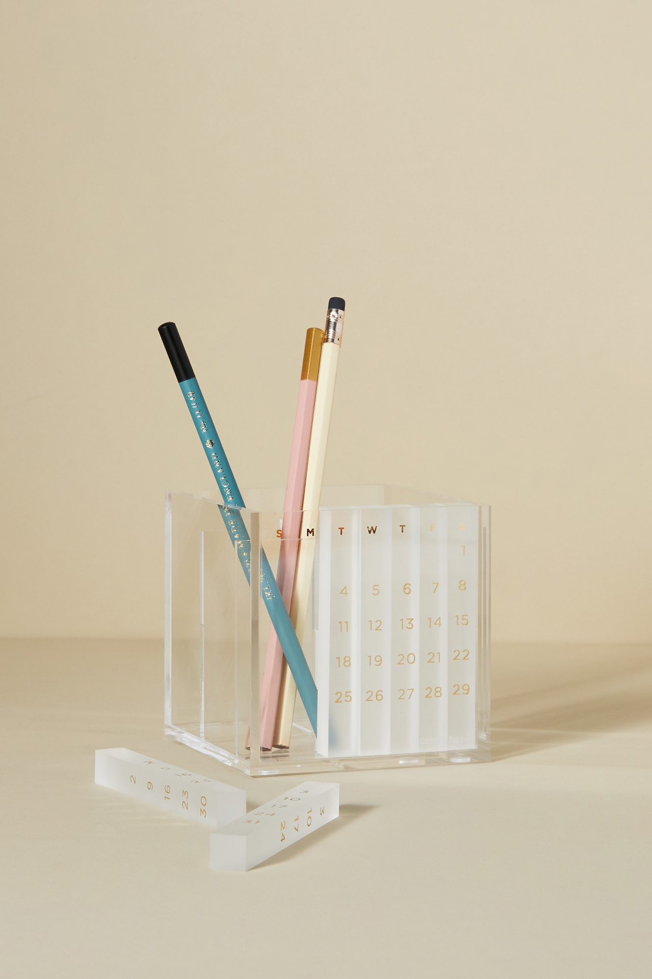 Acrylic Monthly Calendar & Pen Holder