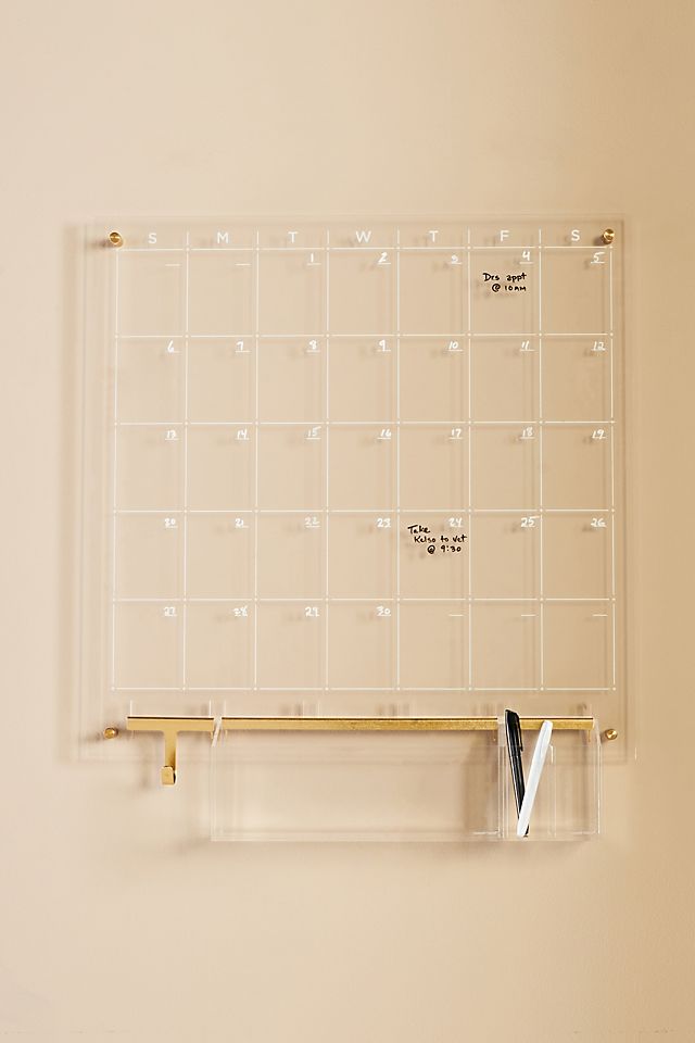 Acrylic Monthly Wall Calendar Bundle