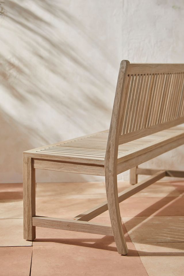 Classic Teak Garden Armless Bench | Anthropologie