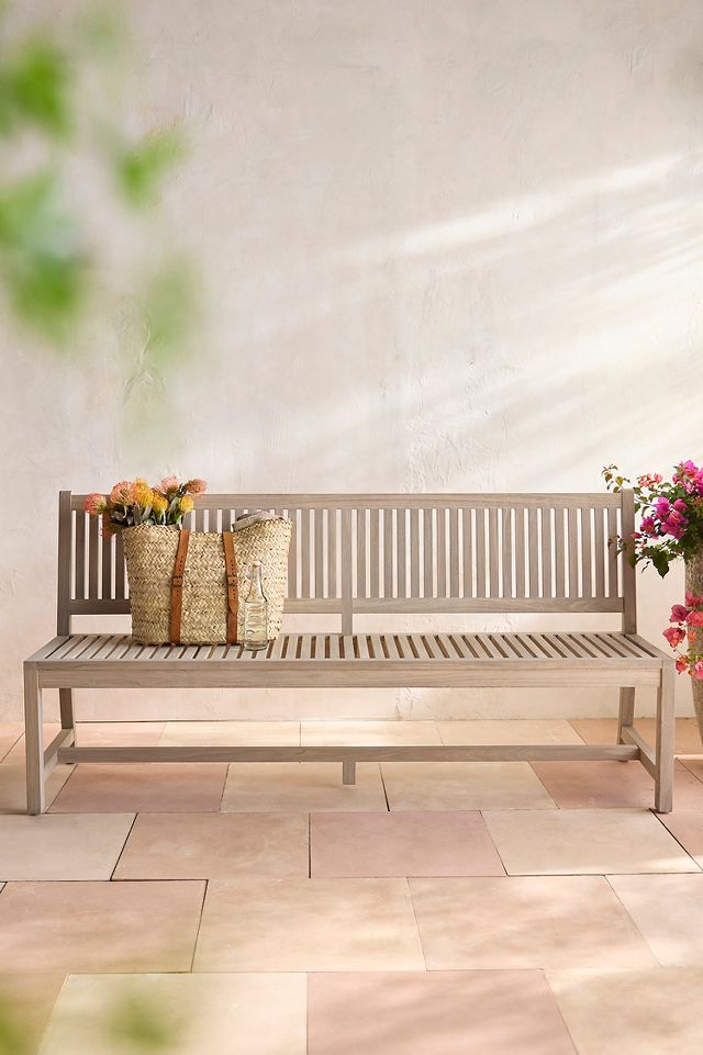 Armless best sale outdoor bench