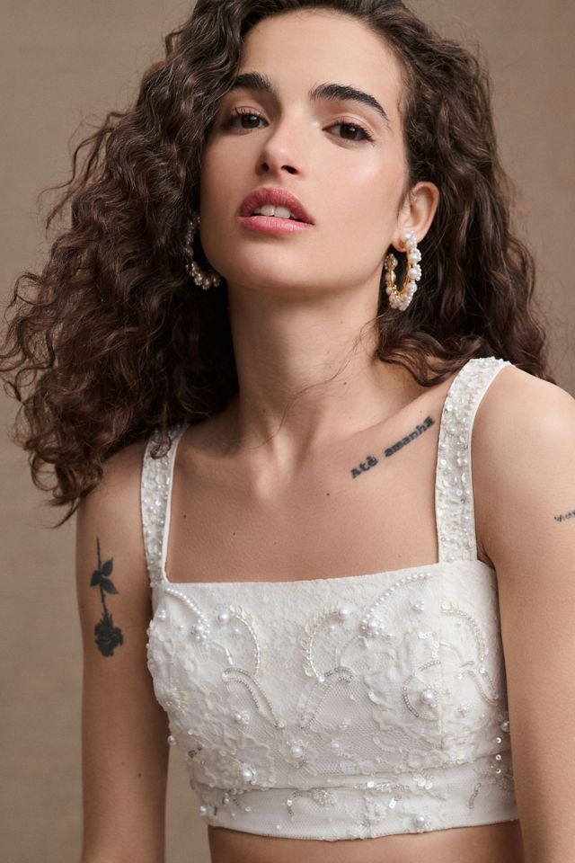 BHLDN Mira Embellished Wide-Leg Pant Bridal Set #1