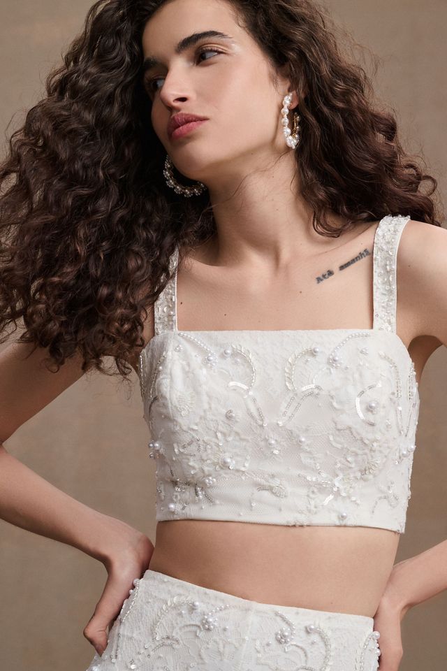 BHLDN Mira Embellished Wide-Leg Pant Bridal Set #3