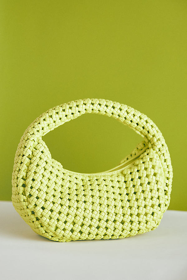 By Anthropologie The Inez Knotted Faux Leather Bag In Green
