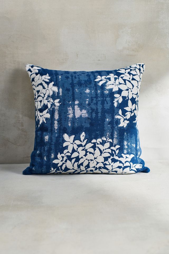 Indigo Florals Outdoor Pillow